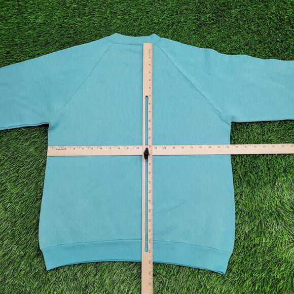 Vintage 80s Ski Sweatshirt Womens Large 20x25 Blue - Picture 6 of 12